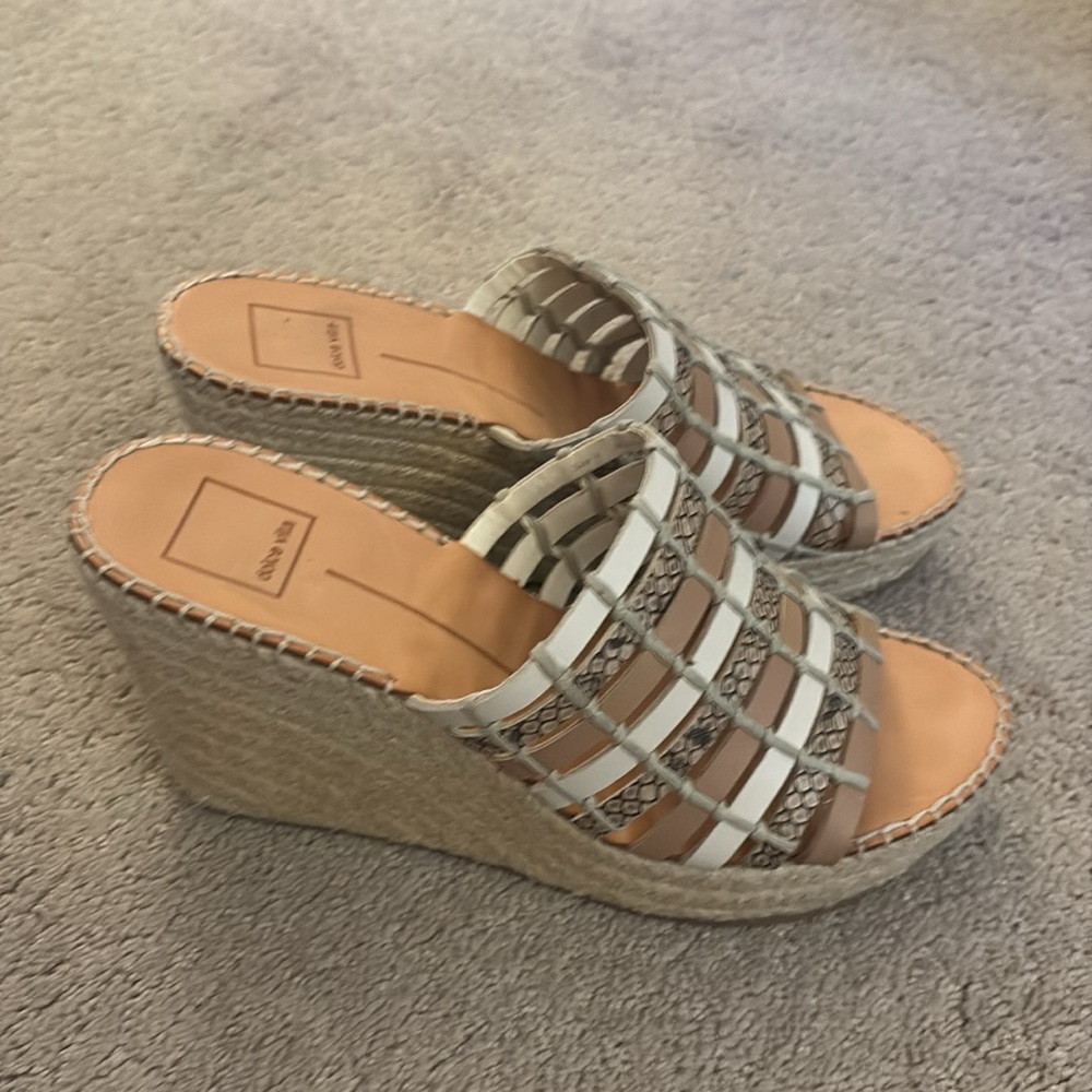 Dolce Vita Strappy Tan Espadrille Wedges